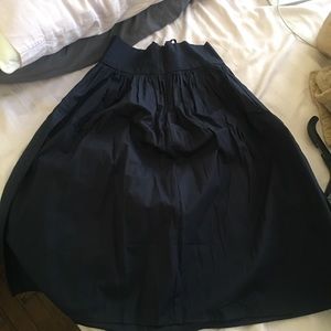 Blue mid length skirt